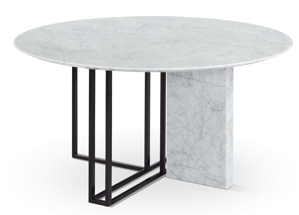 卡拉白天然大理石圆餐桌